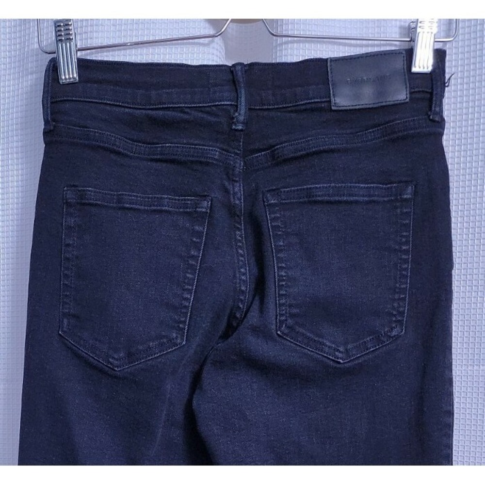 Everlane High Rise Slim Straight Cigarette Black Button Fly Jeans Women's 28 Reg - Picture 4 of 7